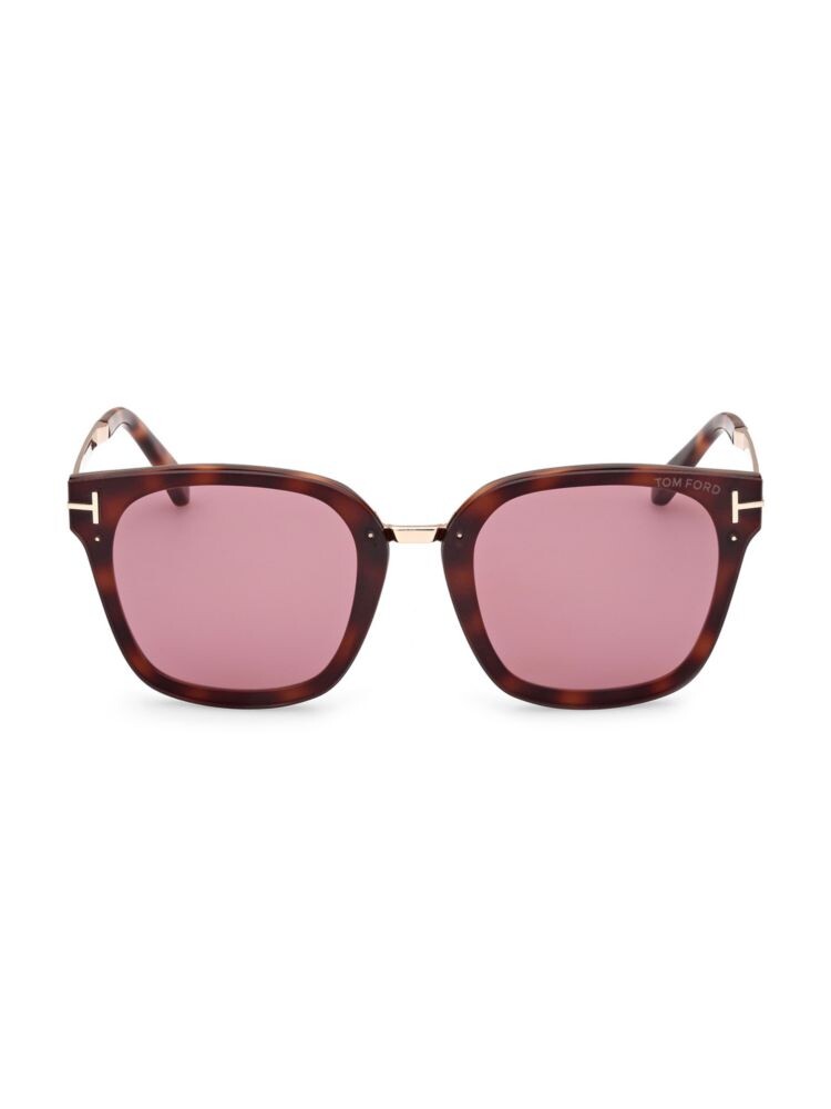 

Квадратные солнцезащитные очки 68MM Tom Ford, цвет Violet Havana
