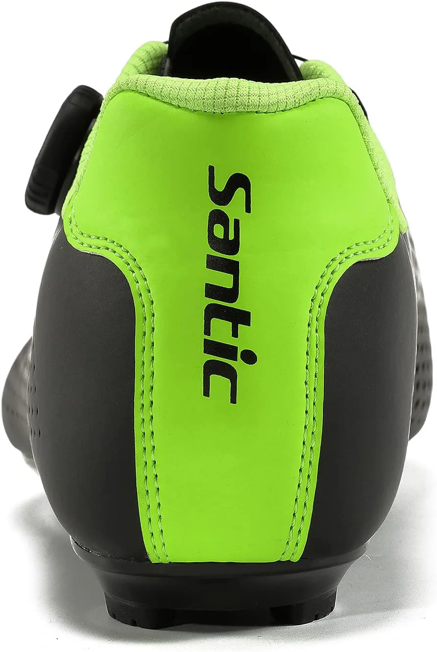 

Велосипедные обувь Santic для мужчин, шоссейная езда с застежкой-пряжкой - новые дорожные велосипедные туфли, черный