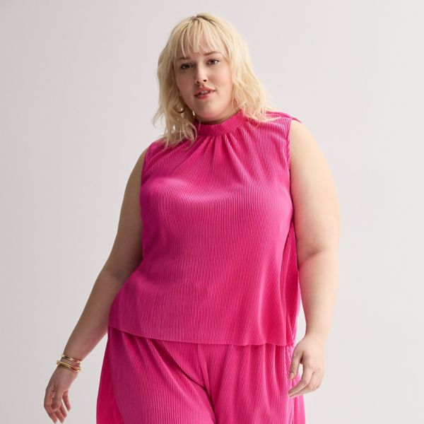 

Топ плиссе больших размеров Intempo, розовый