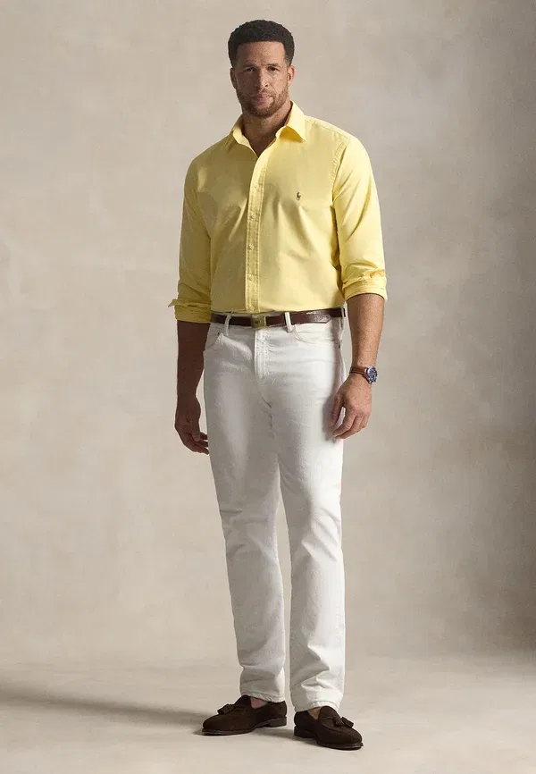 Рубашка оксфорд Polo Ralph Lauren Big & Tall, желтый оксфорд — фото 2