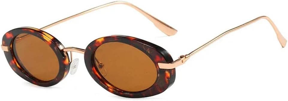 

Овальные женские солнцезащитные очки в стиле панк для мужчин с градиентной защитой UV400, идеально подходящие для занятий спортом на открытом воздухе, бега и путешествий UYPTK, Leopard Tea