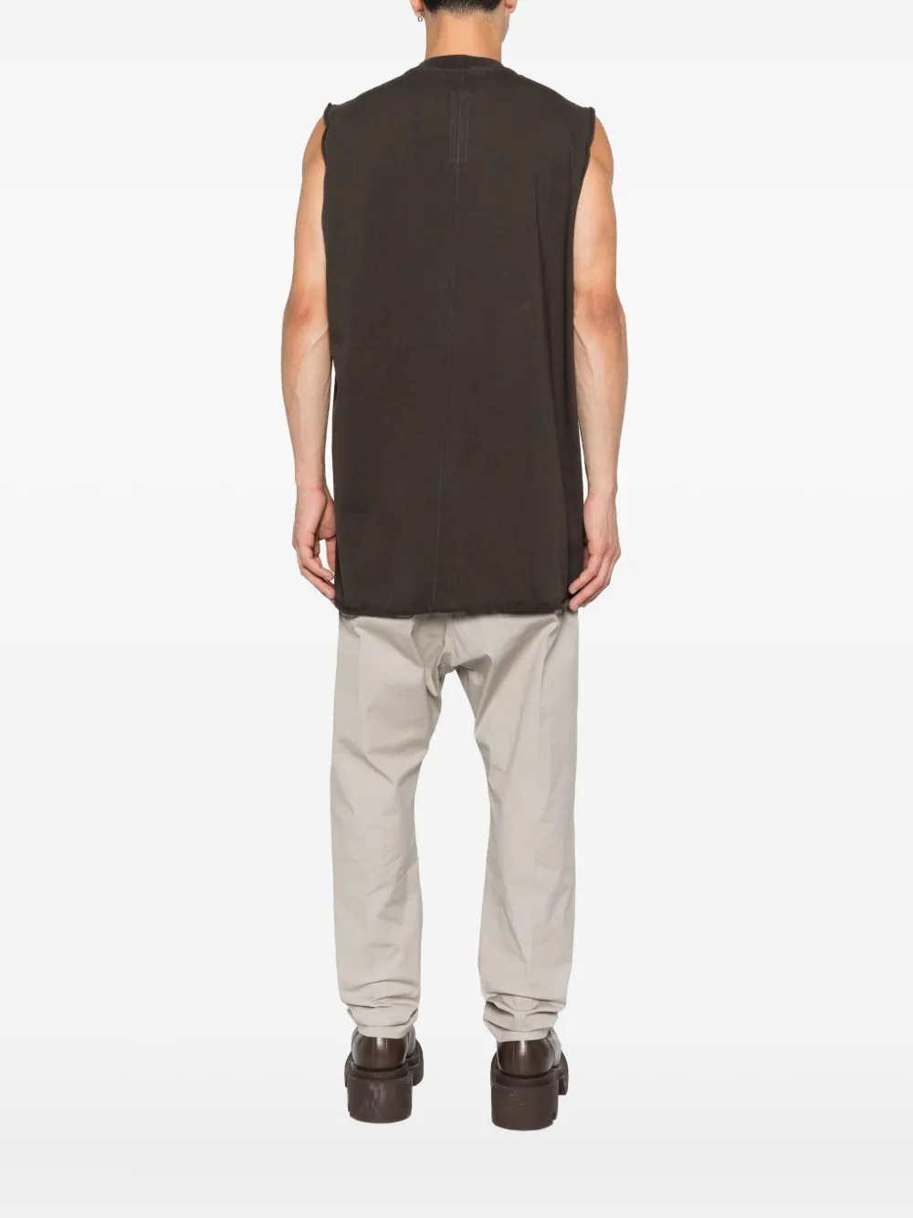 Жилет Jumbo с необработанными краями Rick Owens, серый — фото 3