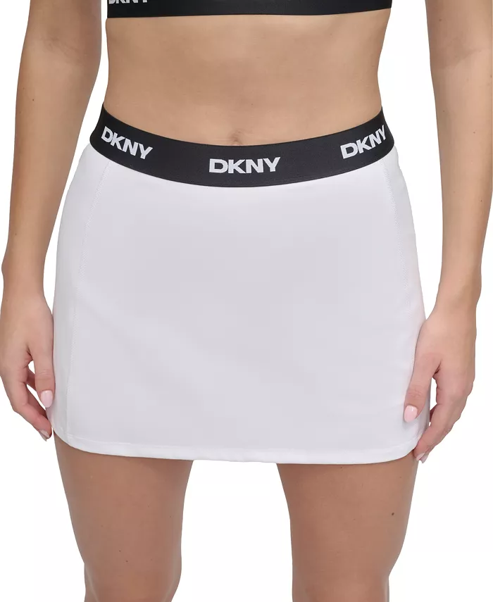 

Женские компрессионные шорты-юбка Balance с логотипом на поясе DKNY, белый