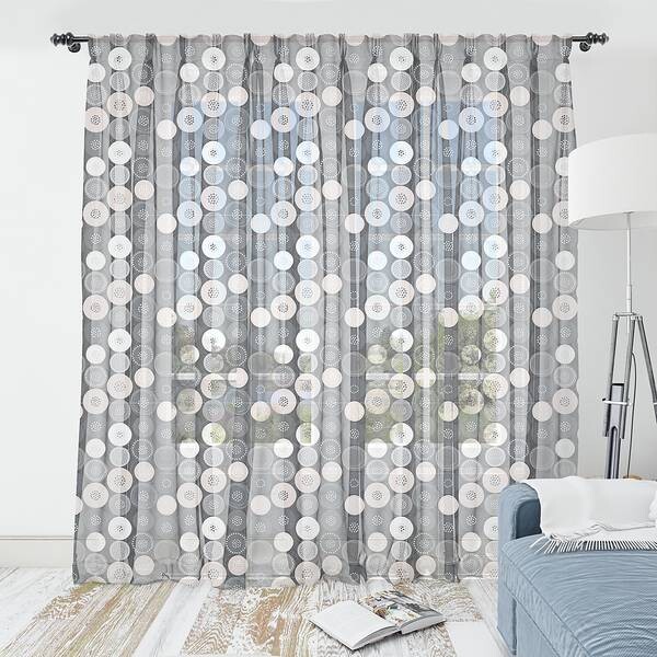 

Штора Abakuhaus Kreise 2 шт, 274x135x0,5 см цвет hell grau lachs