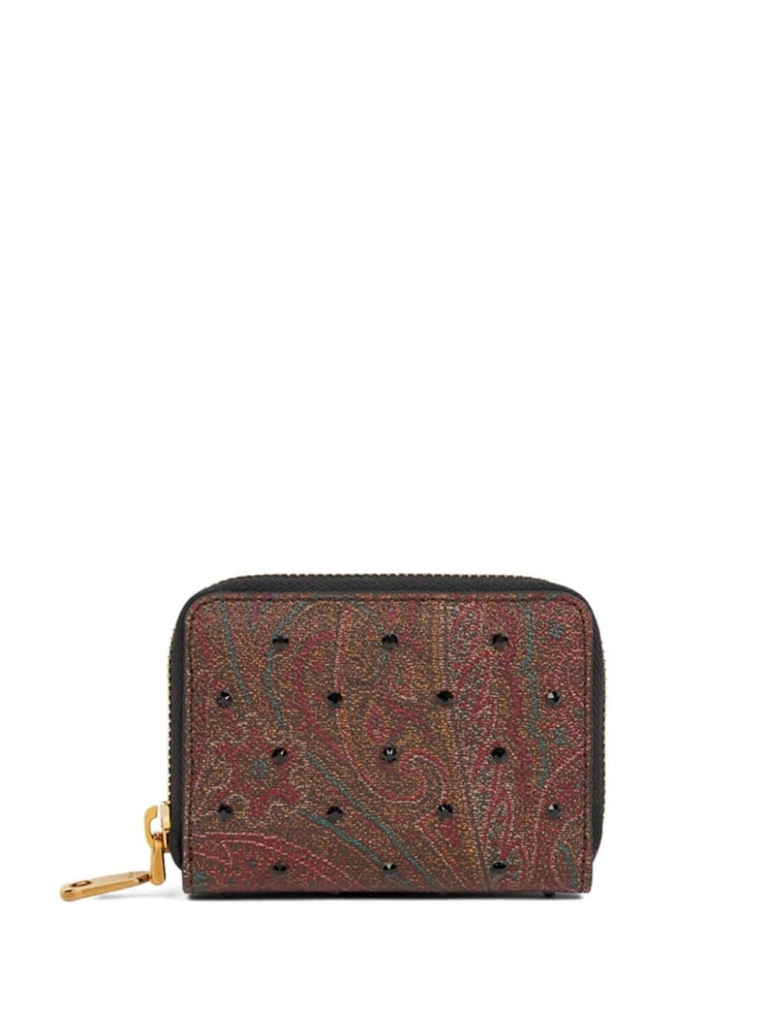 

Кошелек с узором пейсли и стразами ETRO, коричневый