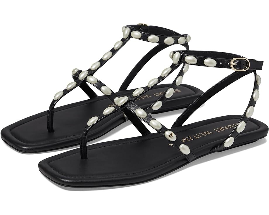 

Сандалии Stuart Weitzman Pearlita Flat, черный