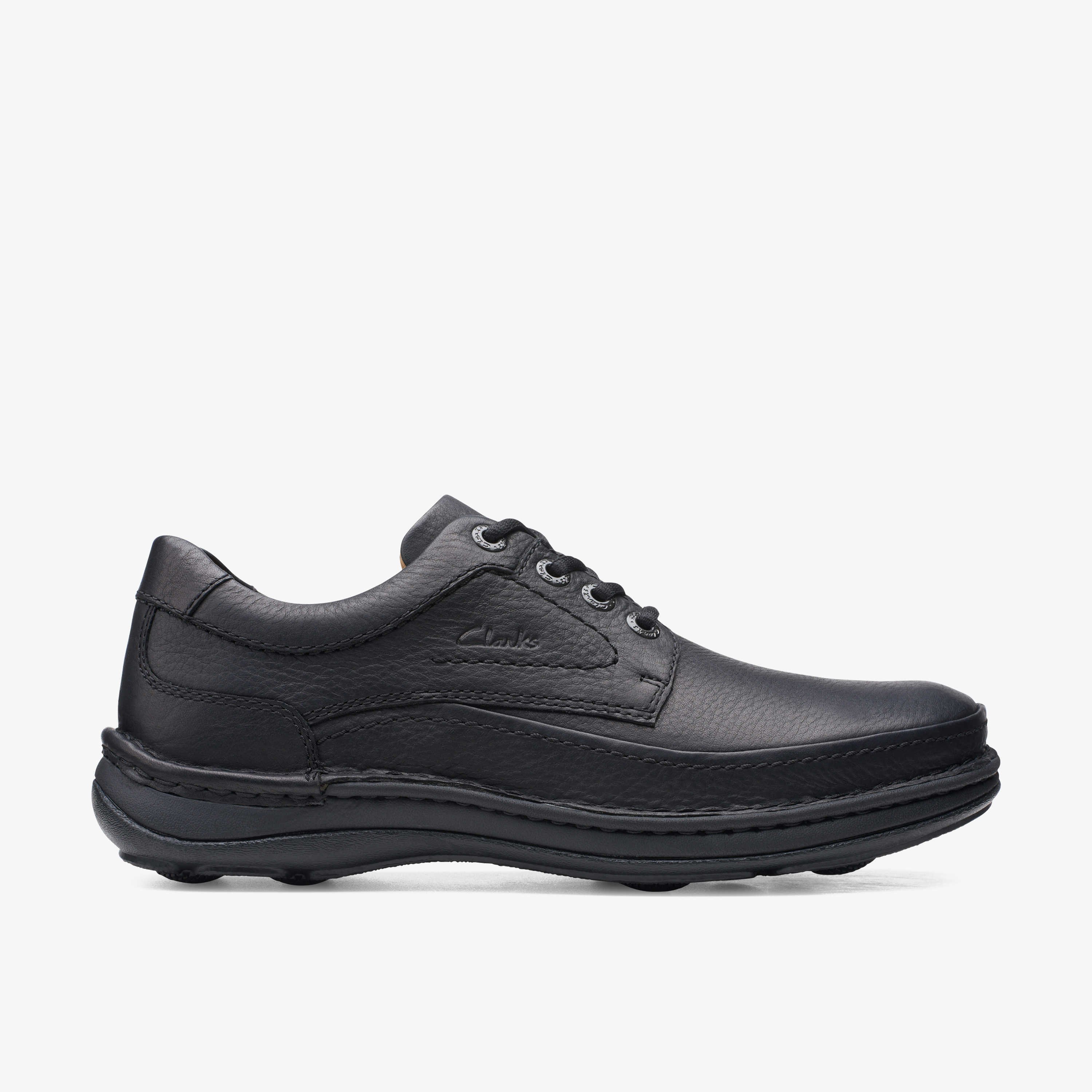 Туфли Природа Три Clarks, Black Leather