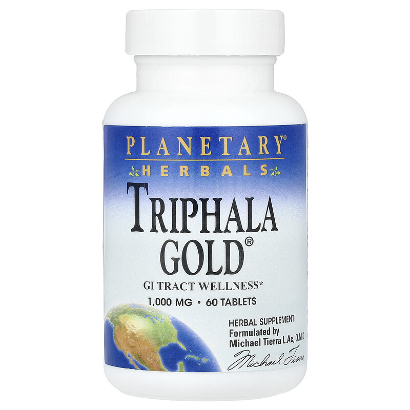 

Planetary Herbals, Triphala Gold, 60 таблеток