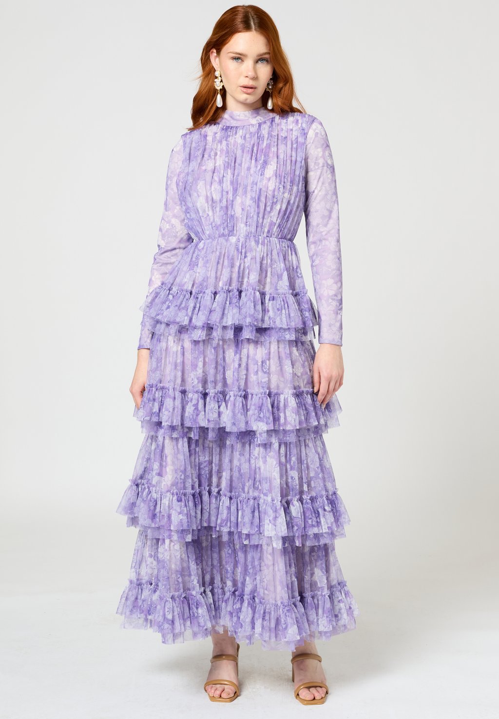 

Платье макси RUFFLE Maryisa, мультиколор