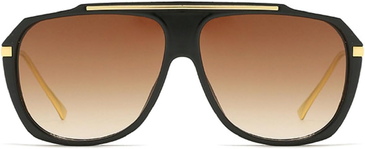 

Мужские солнцезащитные очки-пилот в стиле ретро, ​​модные женские солнцезащитные очки с градиентным переходом, роскошные очки UV400 для активного отдыха и вождения, квадратная форма, модель 3250 Melrose, Tea