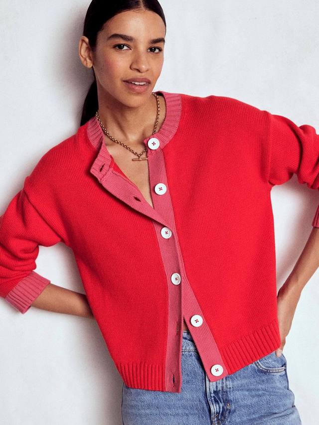 

Джемма кардиган с цветными блоками Boden, Poppy Red