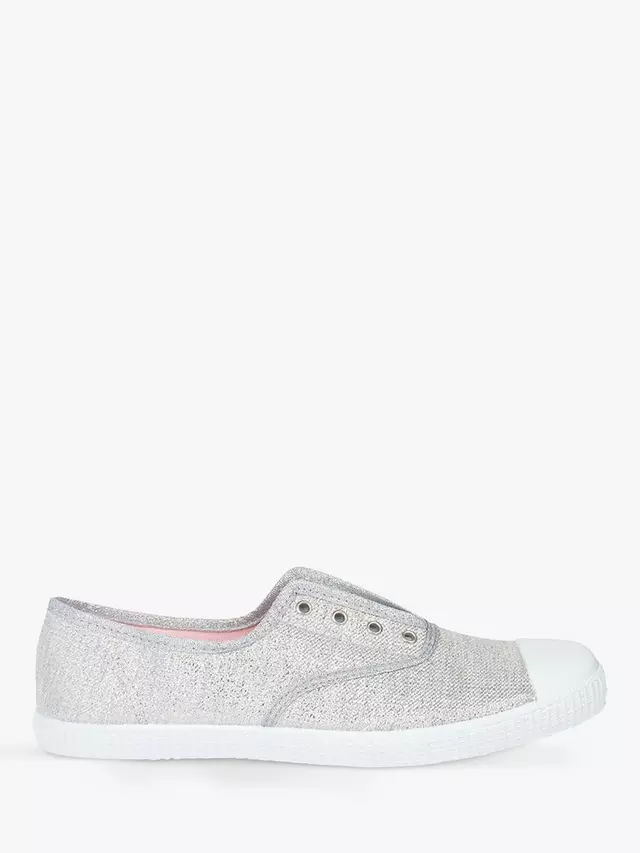 Кроссовки Trotters Adult Hampton Plum Canvas Shoes, серебряный