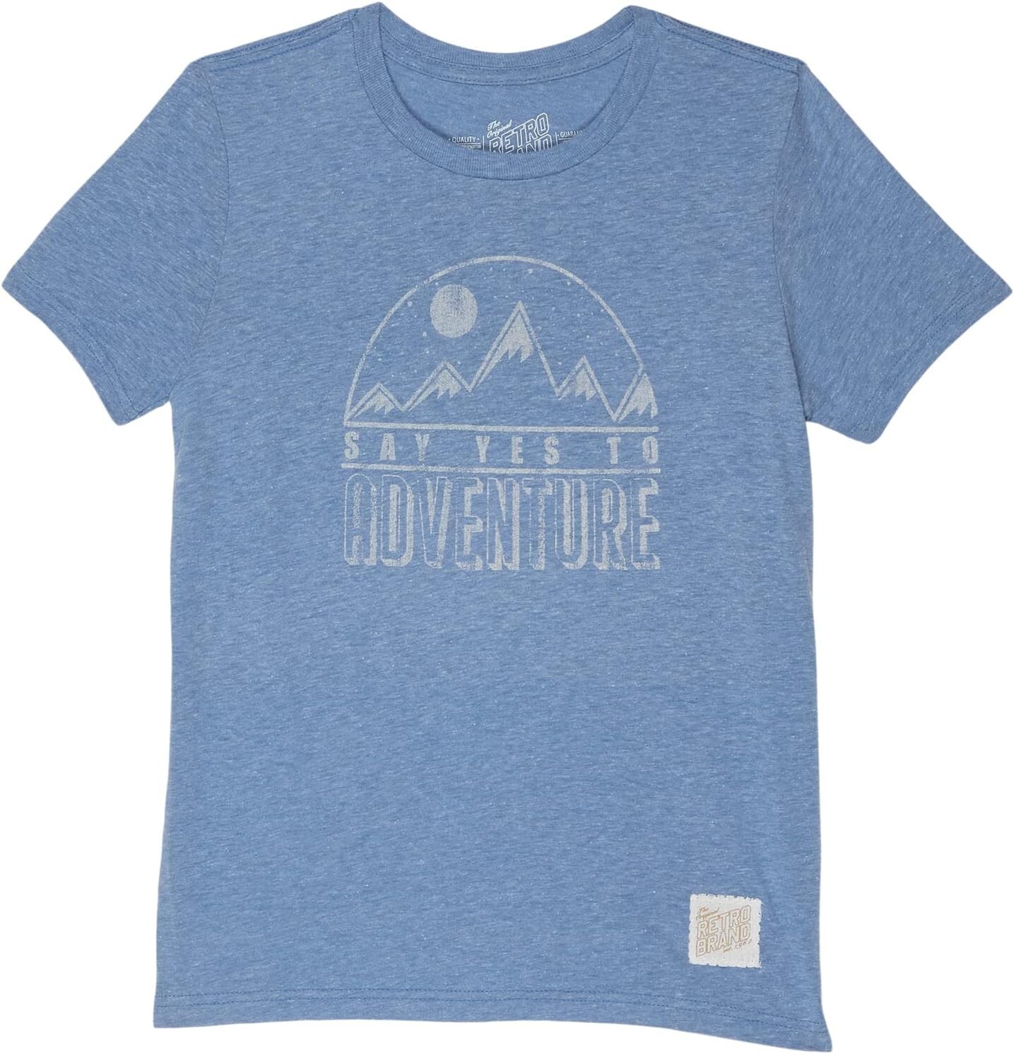 

Футболка The Original Retro Brand Kids Tri-Blend Say Yes To Adventure Crew Neck Tee, цвет Streaky Royal