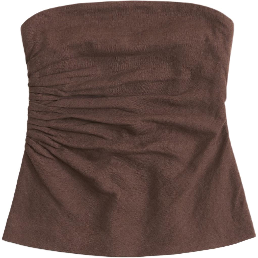 

топ без бретелей женский Abercrombie＆Fitch, коричневый