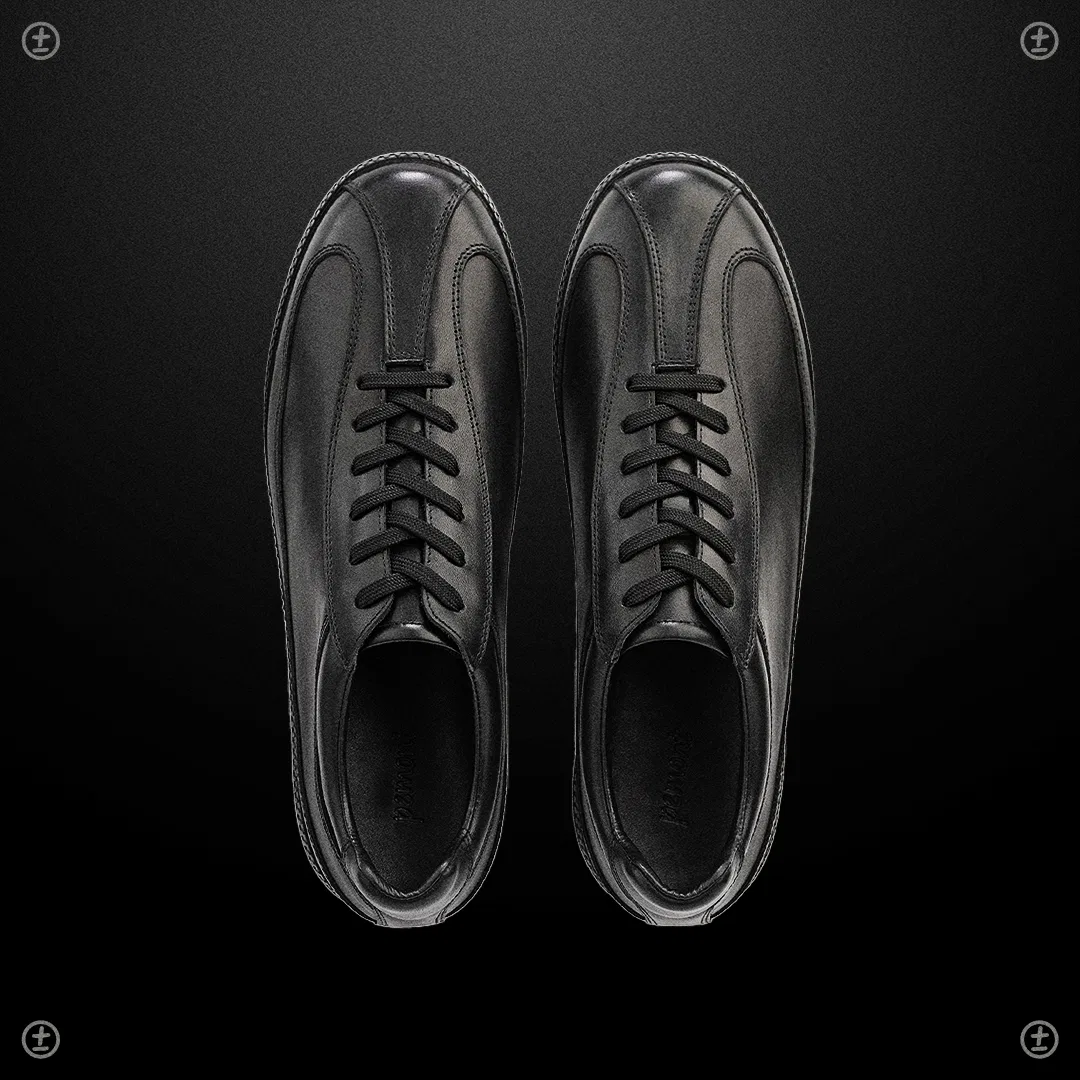 Мужские чёрные туфли дерби от Pemont