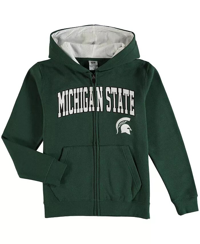 

Толстовка с капюшоном Big Boys Green Michigan State Spartans с аппликацией на арке и логотипом на молнии Colosseum
