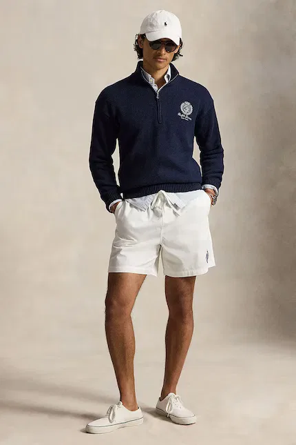 Свитер с полугольфом Polo Ralph Lauren, синий — фото 3