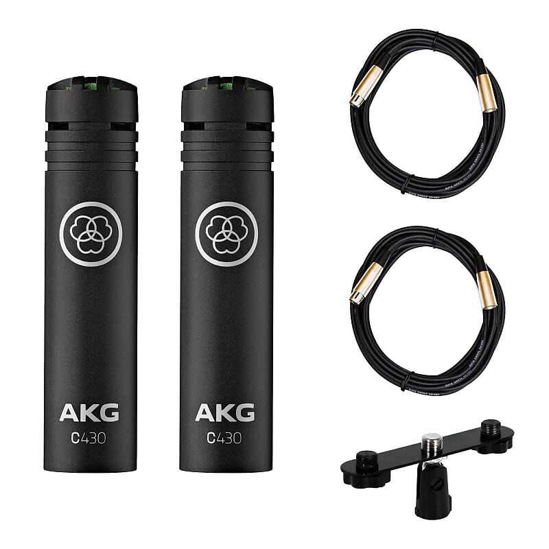 

Микрофон AKG C430 Microphone Stereo Pair w/ XLR Cables & Stereo Bar Bundle