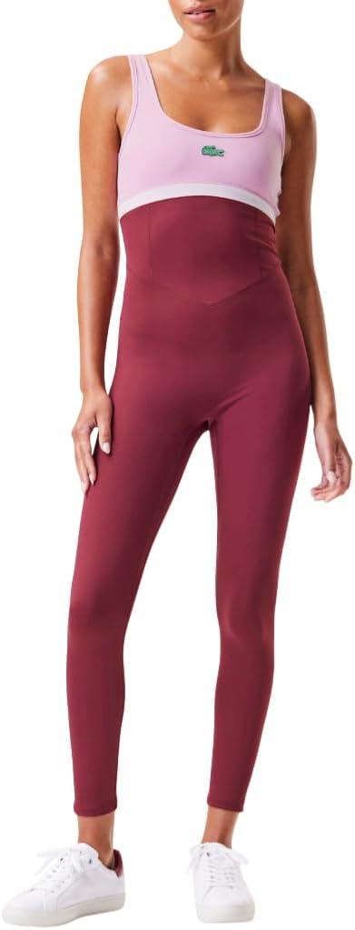 

Lacoste x Bandier женский All Motion боди с круглым вырезом, Bordeaux