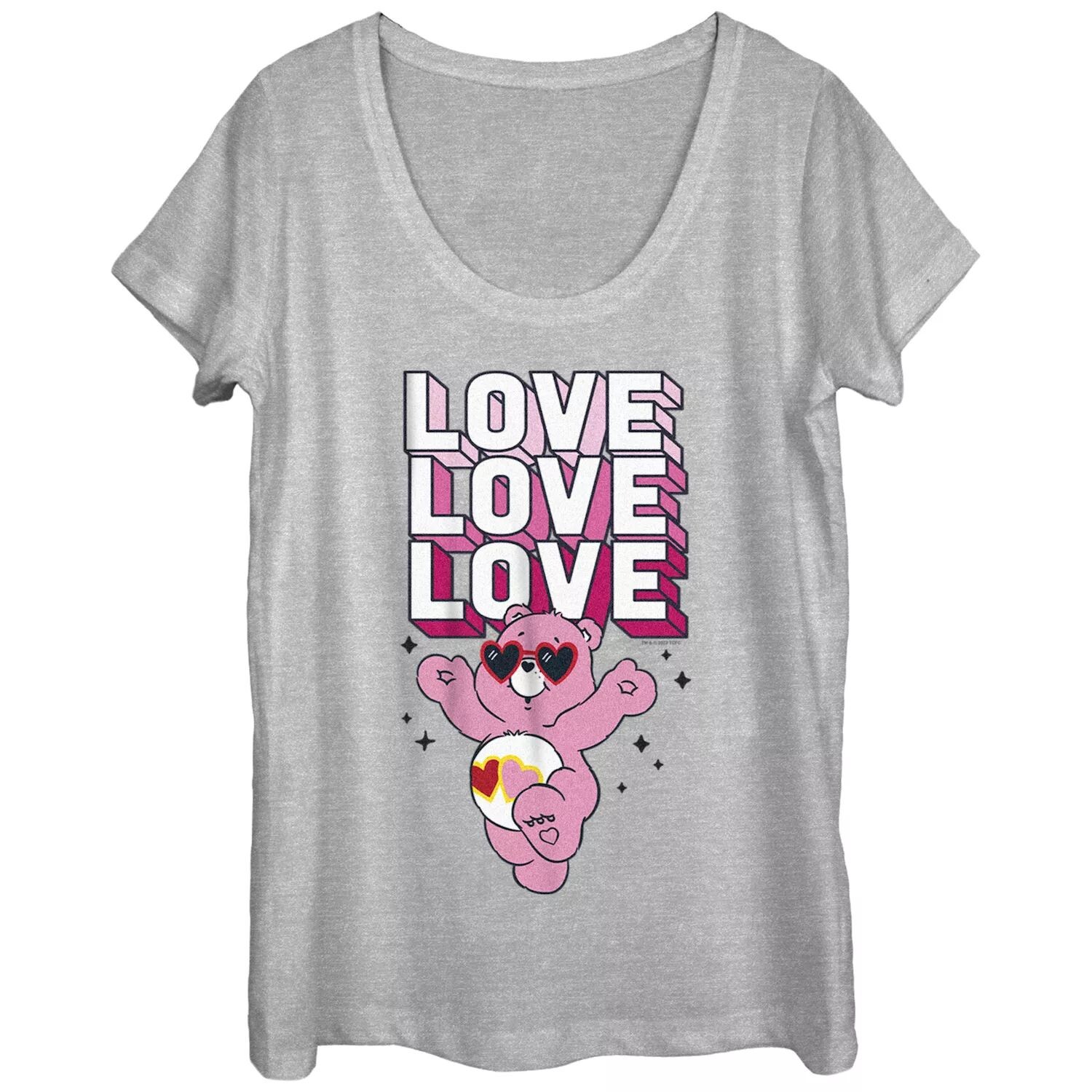 

Детская футболка Care Bears Love Stack с овальным вырезом и графическим рисунком Licensed Character