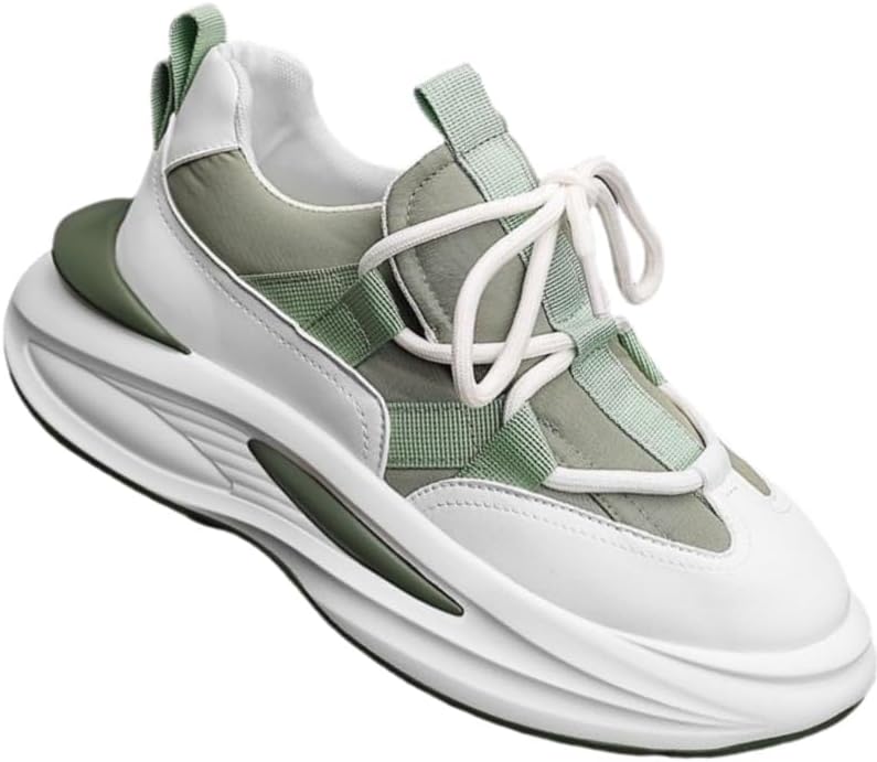 

Мужские летние спортивные кроссовки с толстой подошвой. Верх из дышащей сетки. Противоскользящая резиновая подошва. Удобные и повседневные. Подходят для использования на улице и каждый день Fmshi, зеленый