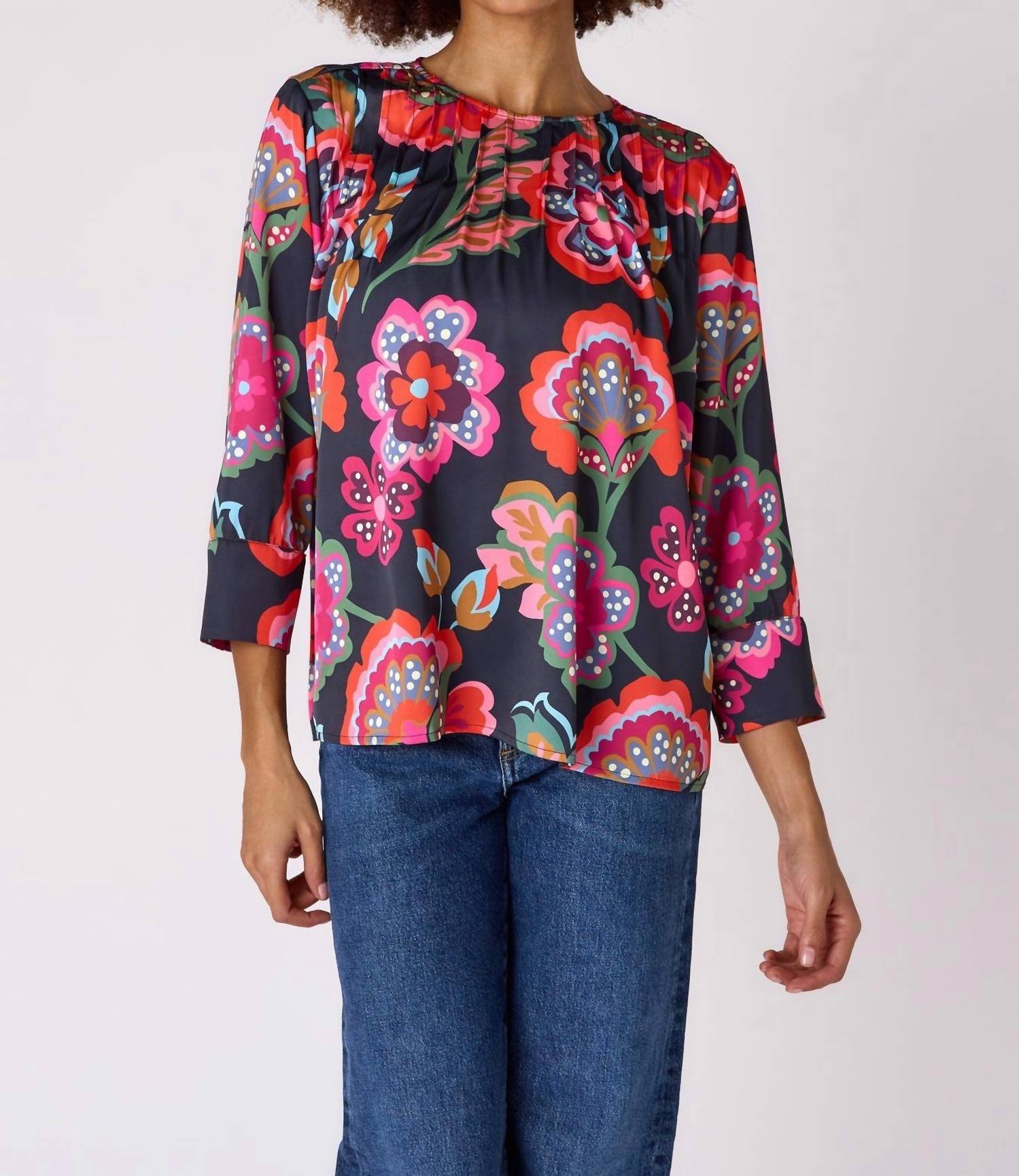 

Crosby by Mollie Burch Топ Edie Cosmic Floral в разноцветном исполнении