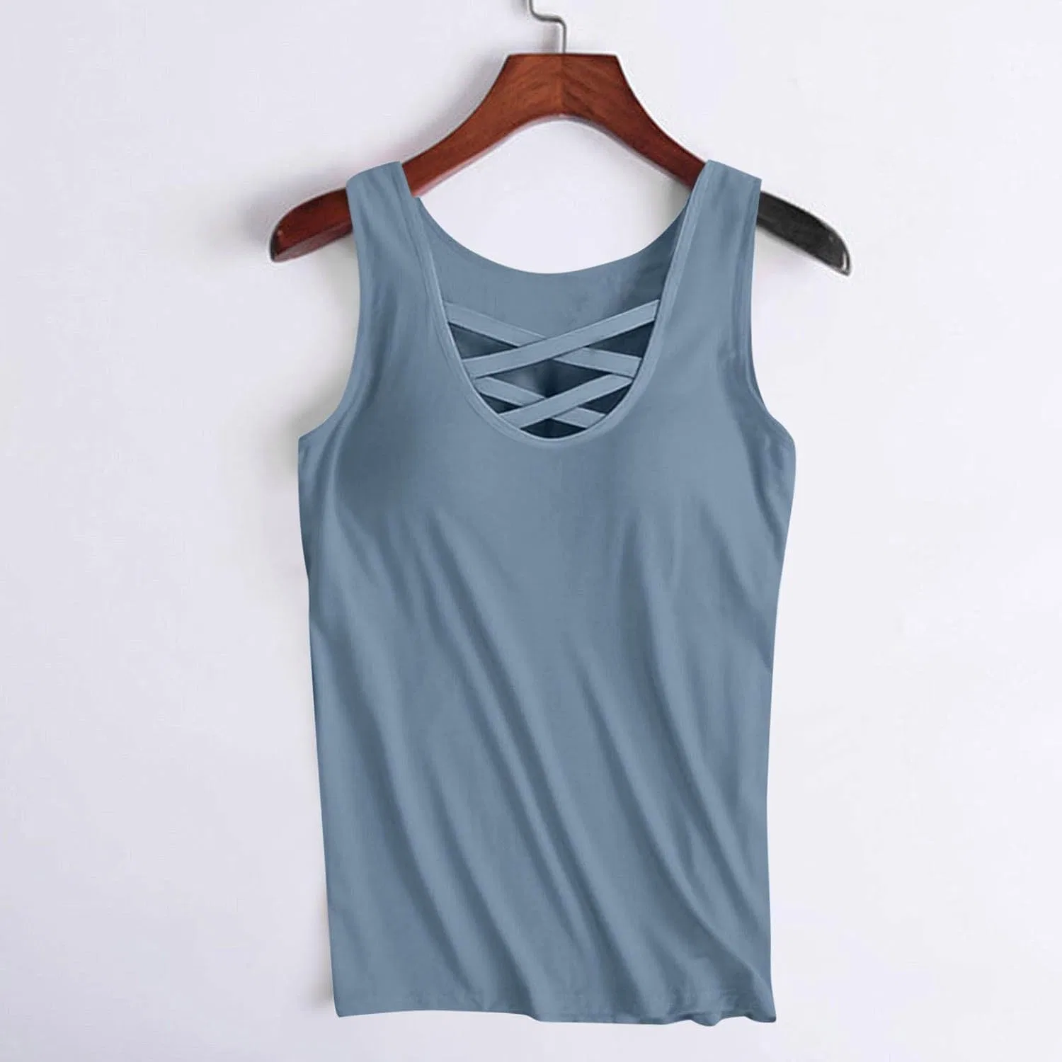 Танк топ с встроенным бюстгальтером, женский, Light Blue — фото 4