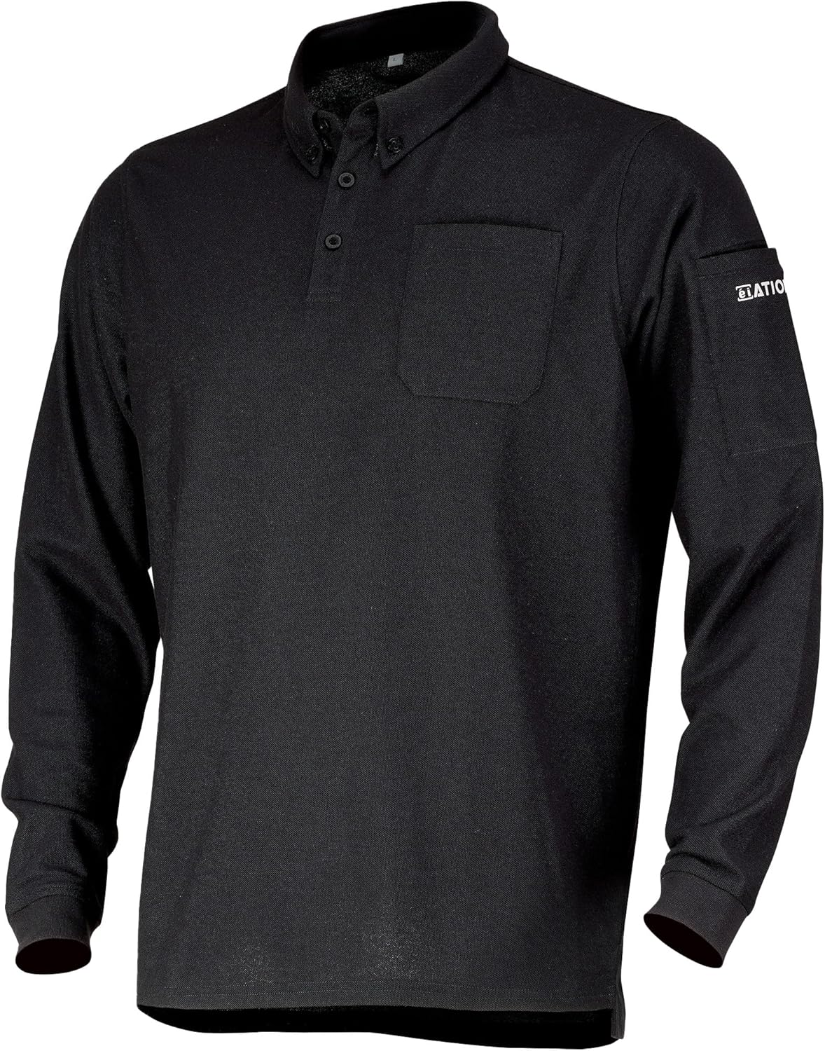 

Влагоотводящая, быстросохнущая, защищающая от УФ-излучения, дезодорирующая, сухая поло-рубашка с длинными рукавами из пике (на пуговицах) 6904 Унисекс для взрослых Ation, черный