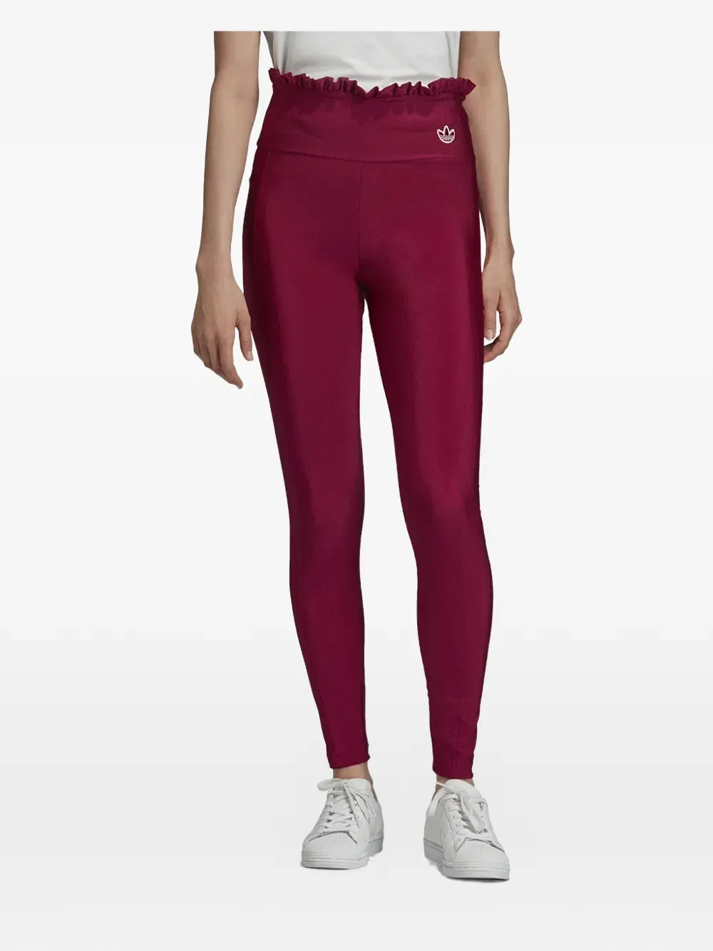 Леггинсы с оборками Adidas, красный