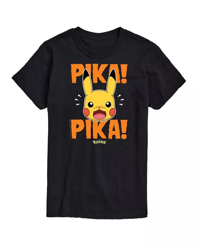 

Мужская футболка с короткими рукавами Pokemon Pika Pika AIRWAVES, черный