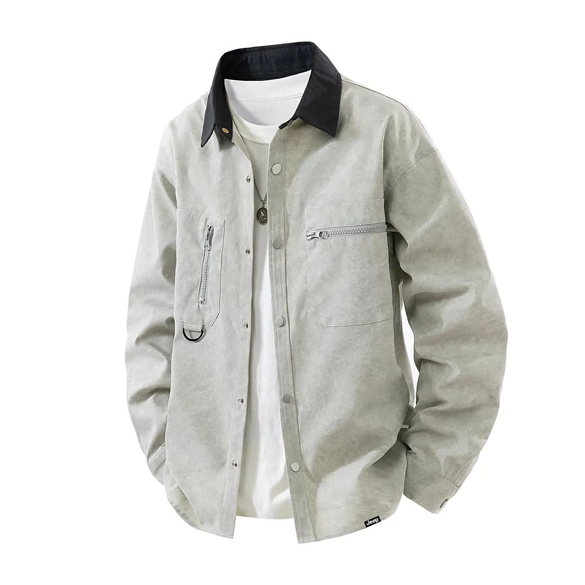 

Рубашка Unisex Lapel Moderate Others Jeep, хаки