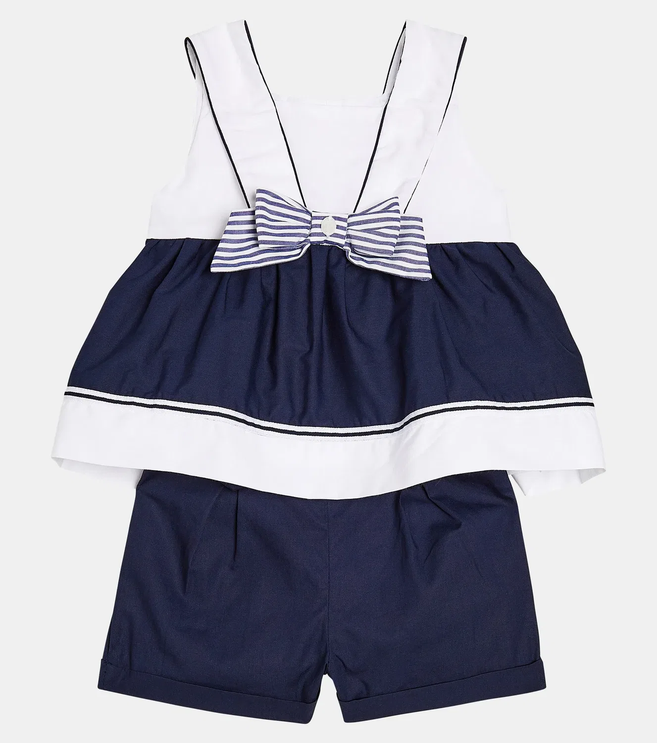 Комплект из топа и шорт хлопковый Patachou, синий — фото 2