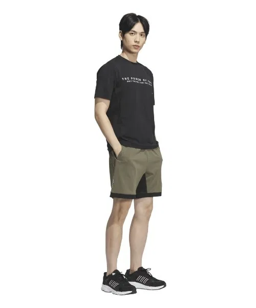 Мужская футболка с длинным рукавомиз двойного трикотажа Adidas ADPTN Horizontal Stripes, Зеленый — фото 2