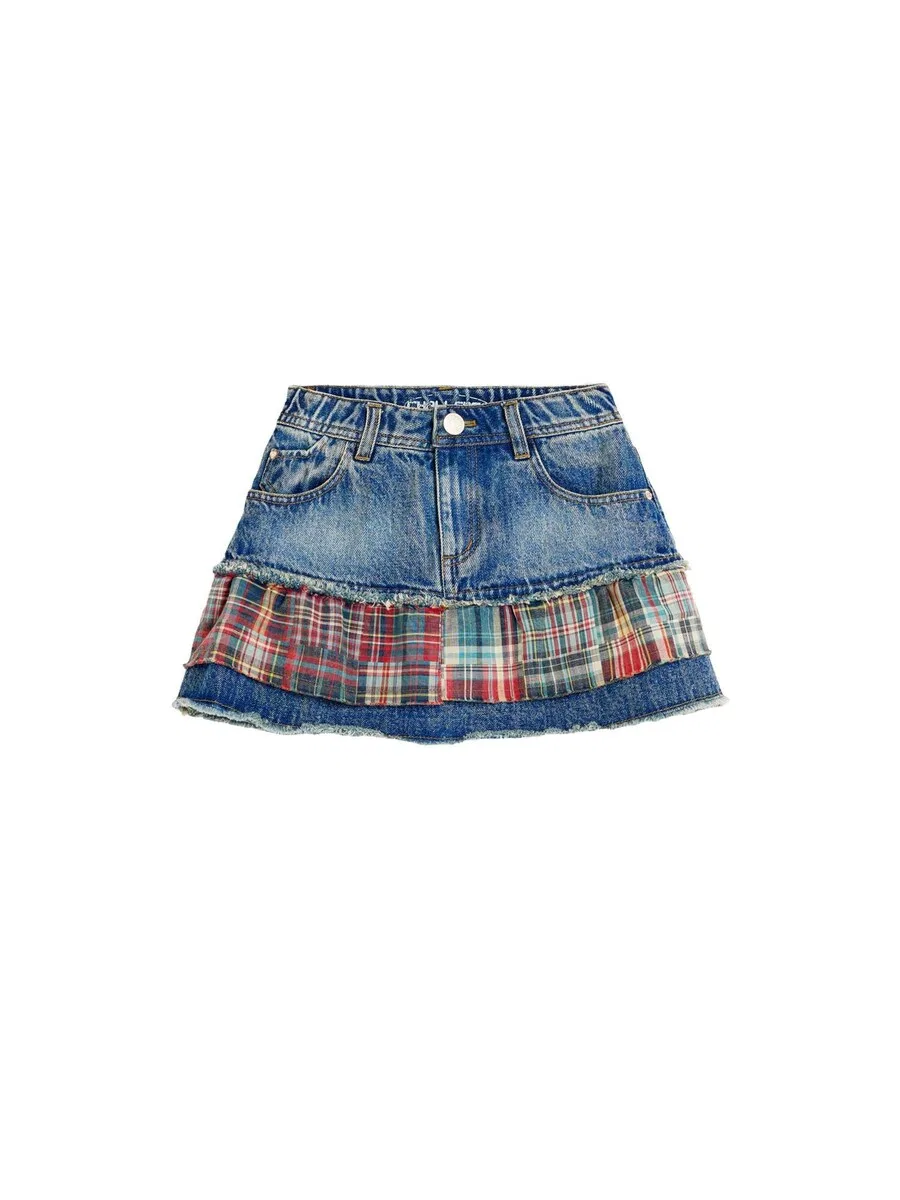 Юбка Desigual из синего джинсового материала, светло-голубая