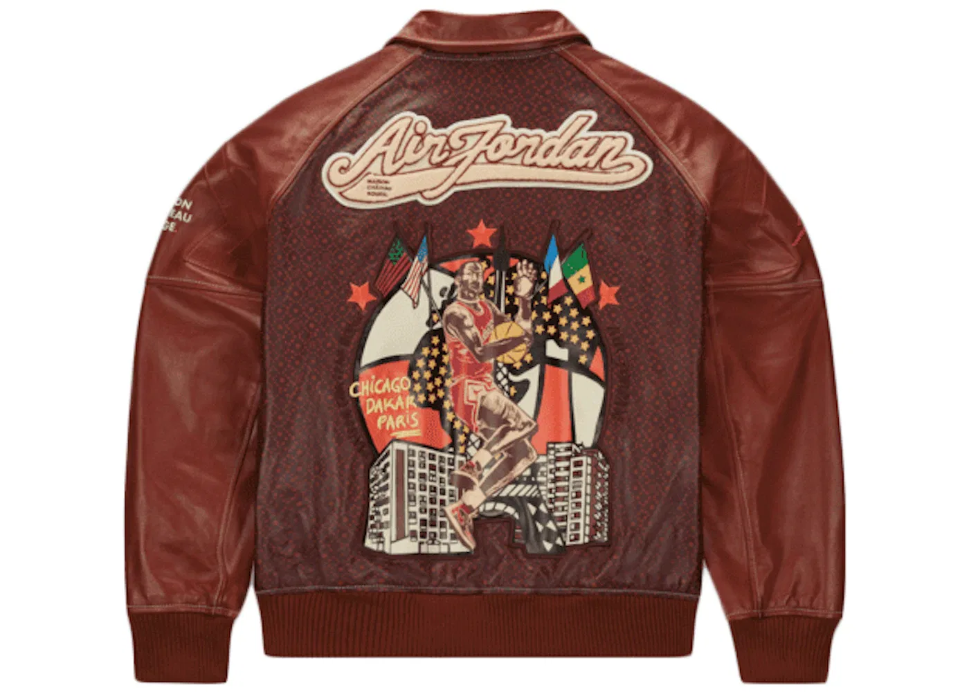 Мужская куртка с принтом Jordan x Maison Chateau Rouge Jacket, Brown — фото 2