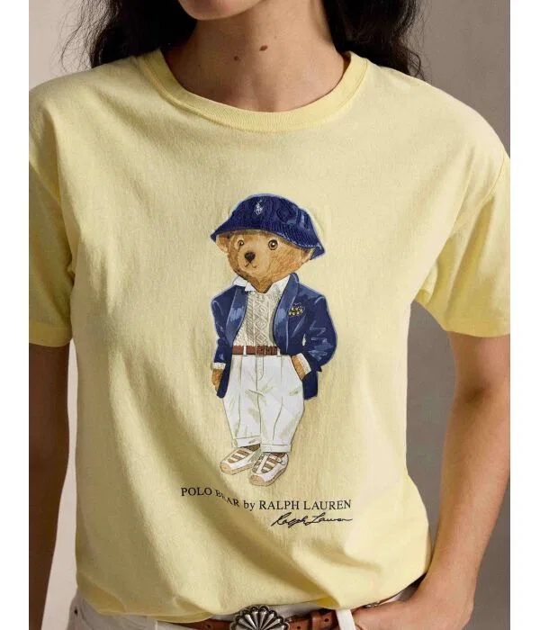 Женская футболка с круглым вырезом Polo Ralph Lauren, Giallo — фото 4