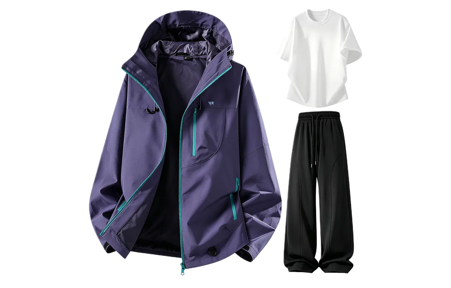 Детский спортивный комплект с капюшоном Mystic Realm Purple+White+Black WARRIOR