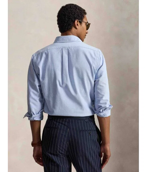Мужская рубашка с длинным рукавом Regular Fit Camicia Polo Ralph Lauren, Azzurro — фото 3