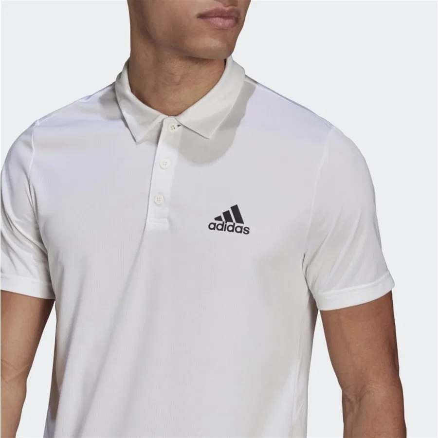 Мужская polo-футболка с коротким рукавом Aeroready Designed to Move adidas, Белый — фото 4