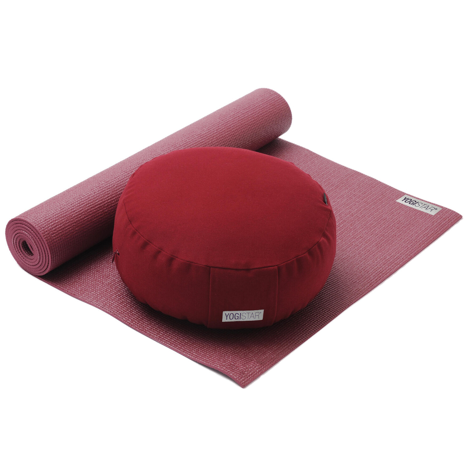 

YOGISTAR Yoga Set Starter Edition - мандала лотоса (коврик для йоги + сумка для йоги), красный