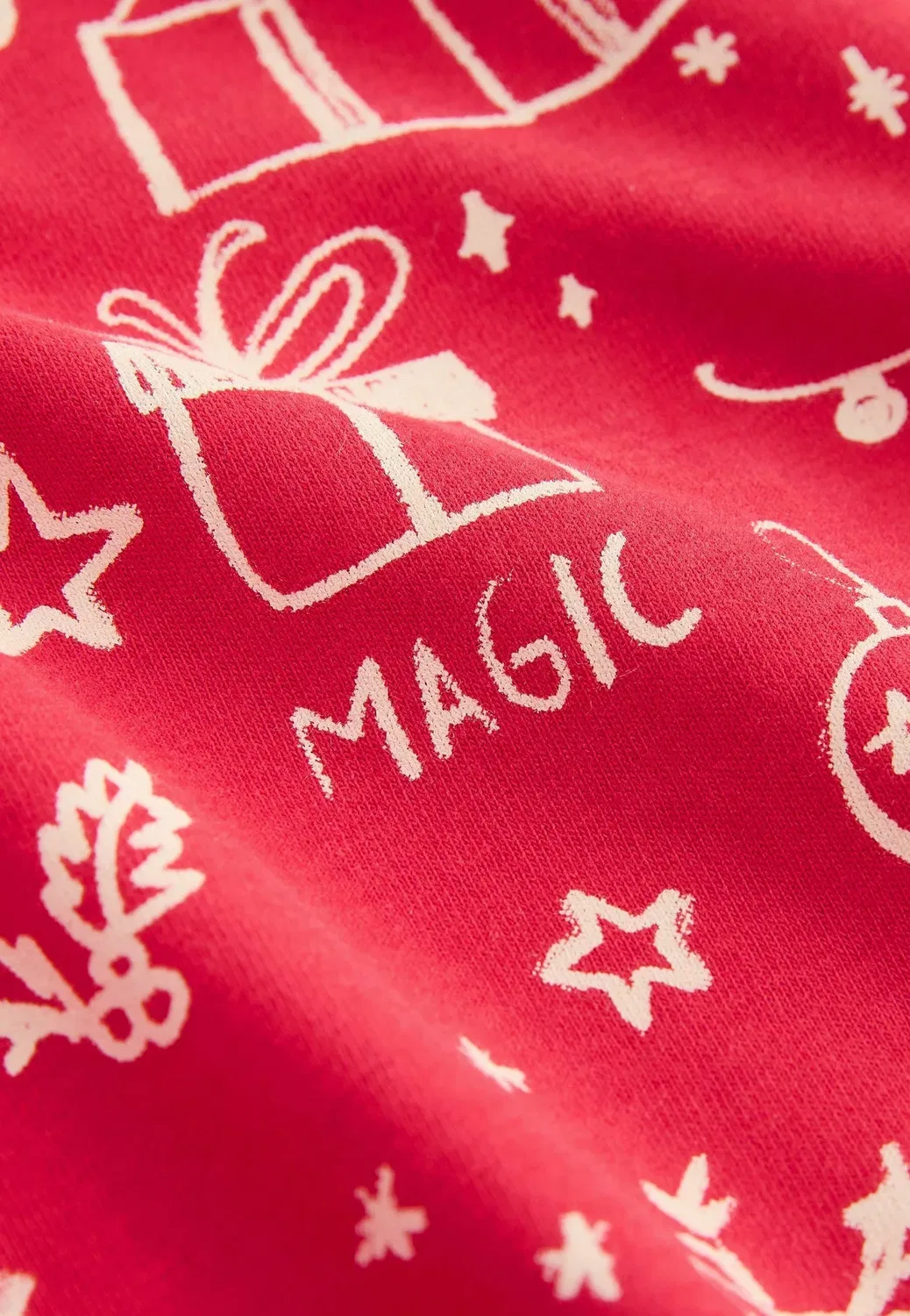 Рождественский комплект одинаковых семейных пижам - пижамный комплект Next, Red All Over Print — фото 3