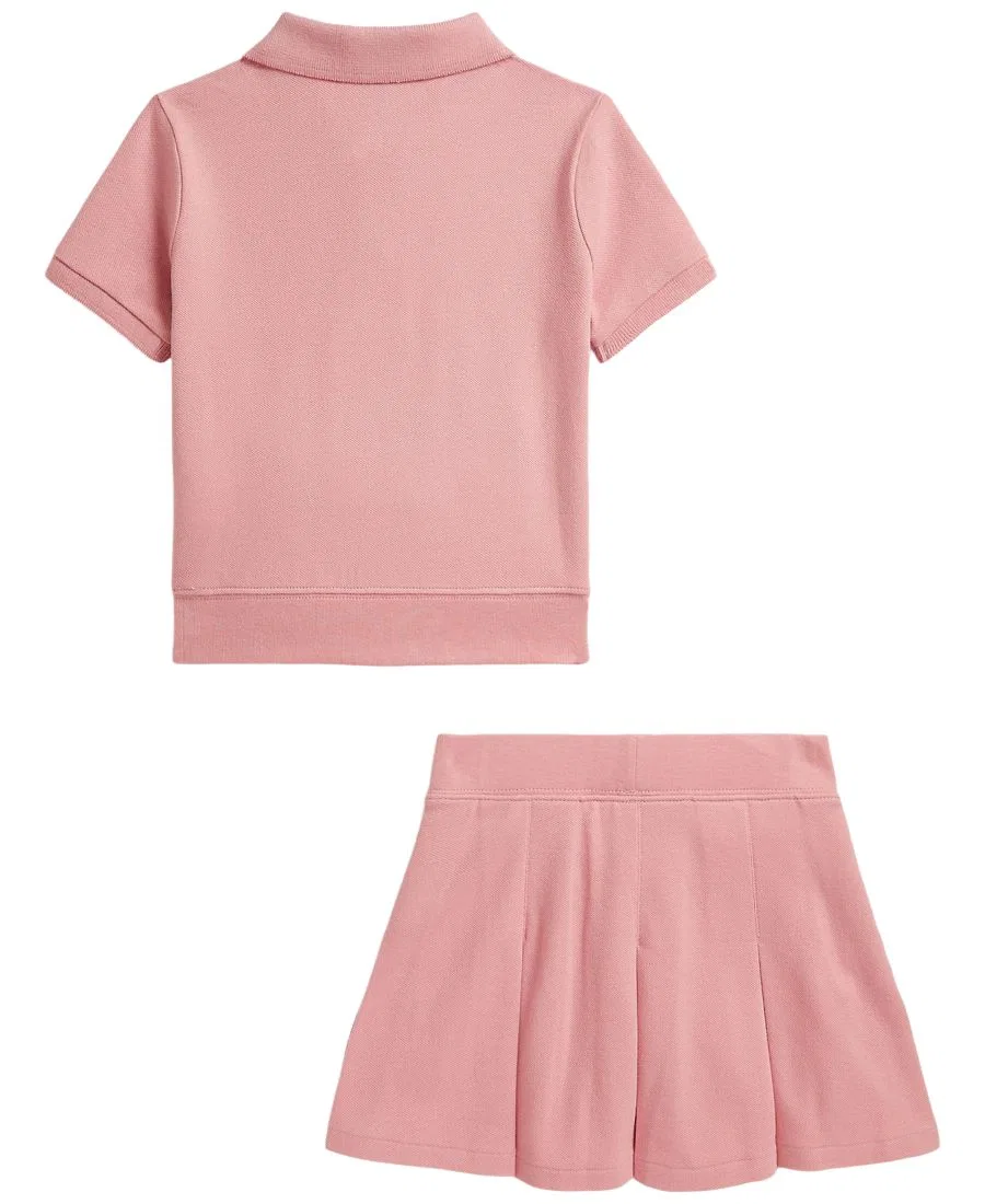 Детский комплект для девочек с коротким рукавом Polo Ralph Lauren, Adirondack Rose — фото 2