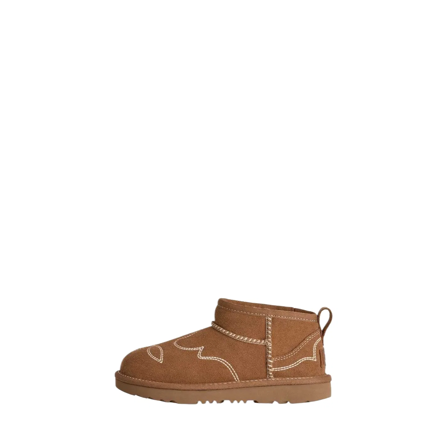 Детские снежные ботинки с отделкой UGG Classic Novelty, Chestnut Brown
