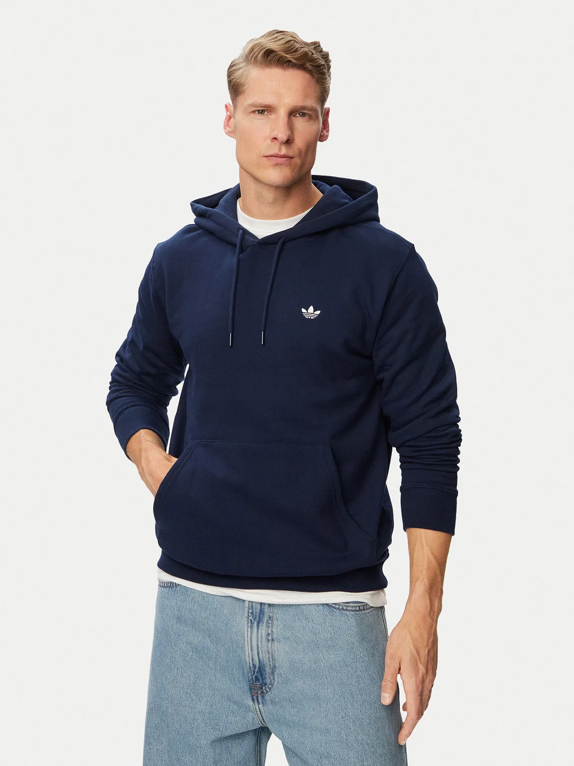 Мужская толстовка стандартного кроя Trefoil Essentials Adidas, синий