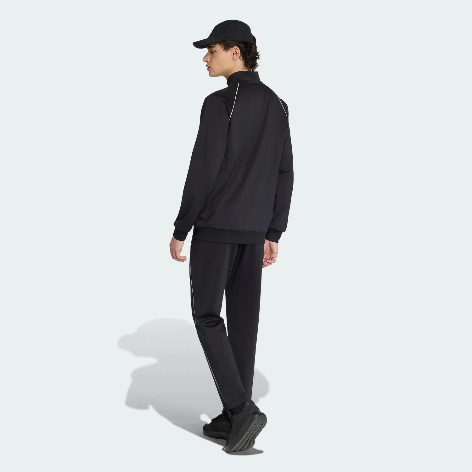 Мужской технический спортивный костюм с длинным рукавом Adidas, Schwarz — фото 3