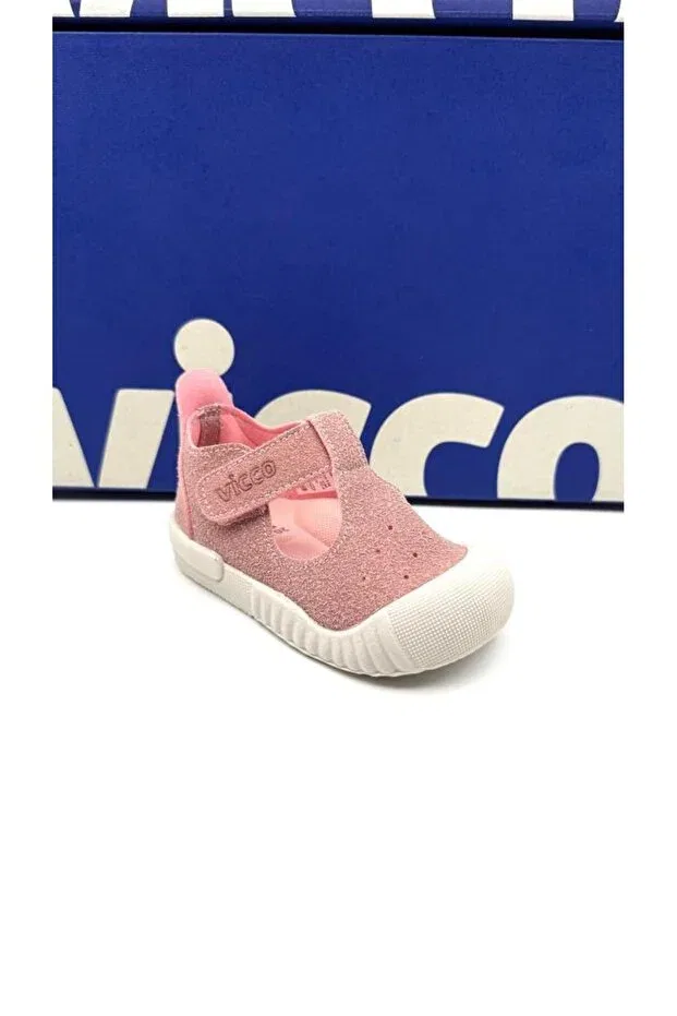 Детские ортопедические туфли для девочек с липучкой Vicco, Powder — фото 2