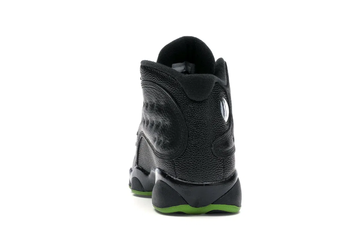 Детские кроссовки Lifestyle с цветовыми акцентами Jordan 13 Retro, Black/Altitude Green — фото 4