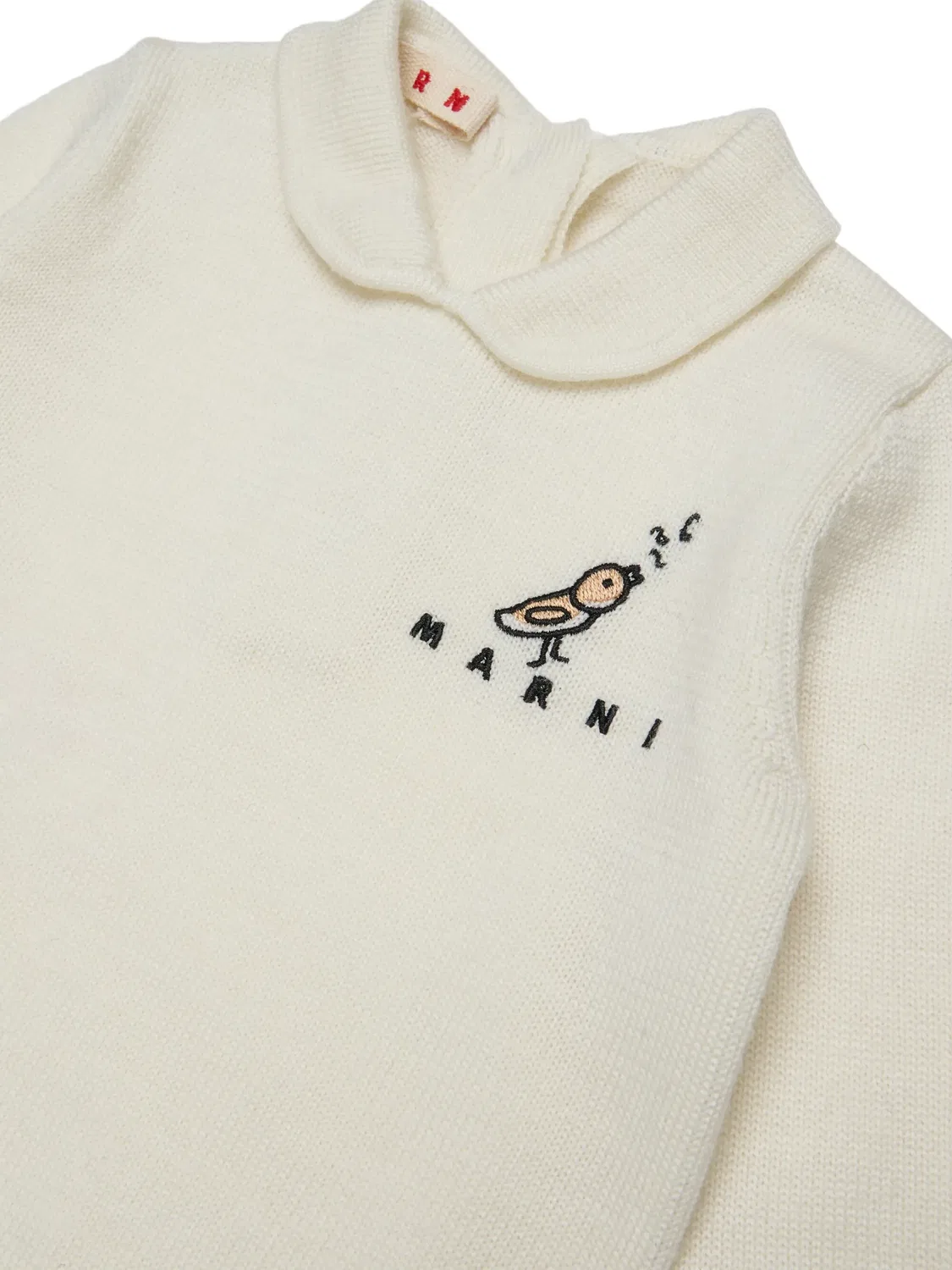 Спортивный костюм с вышитым логотипом Marni Kids, нейтральные цвета — фото 3