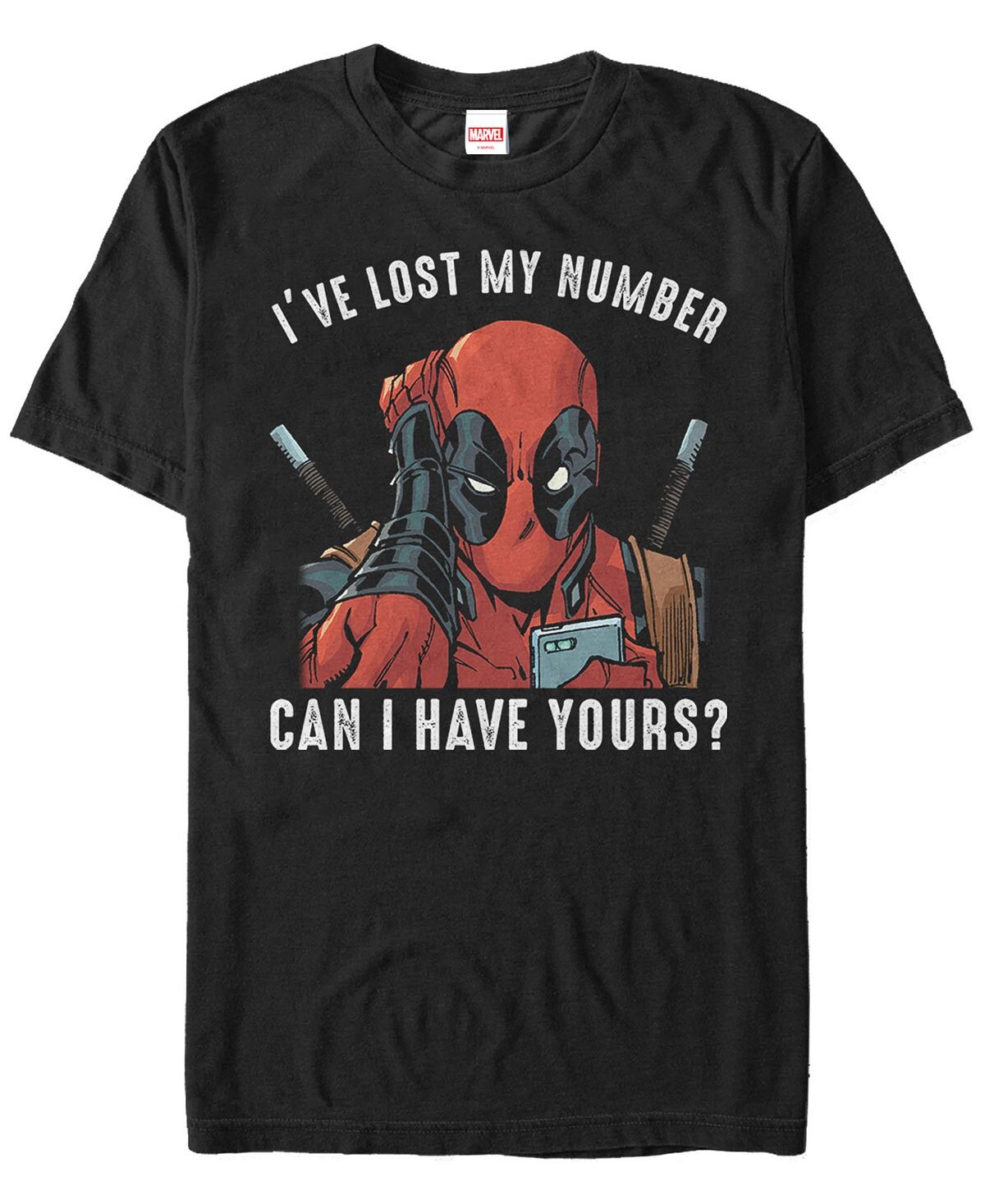 

Мужская футболка с коротким рукавом marvel deadpool i lost my number Fifth Sun, черный