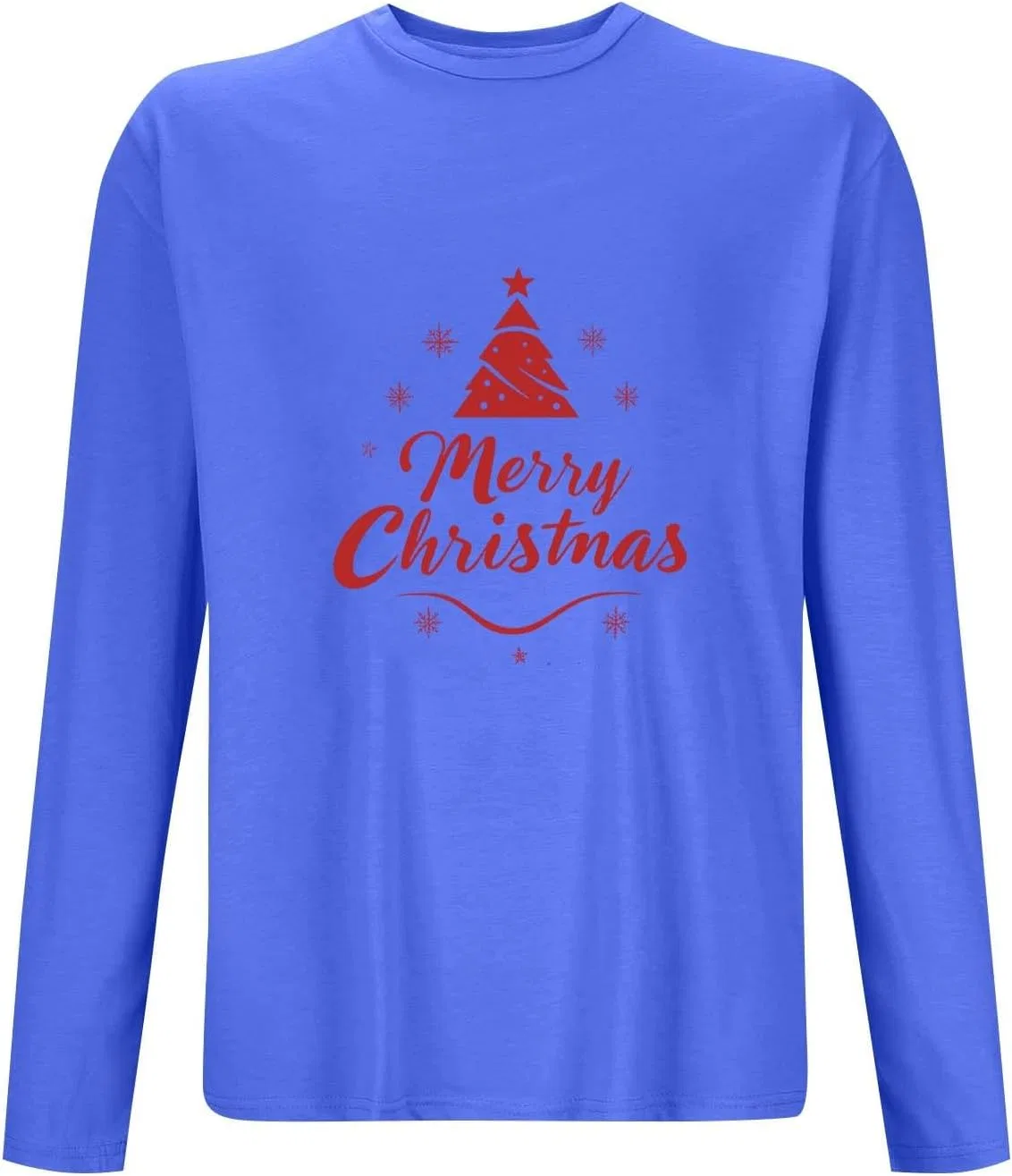 Мужская футболка с рождественским принтом Pullover Crewneck, Blue — фото 3